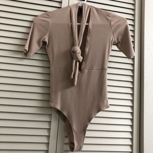 Dusty Rose Ribbed Bodysuit